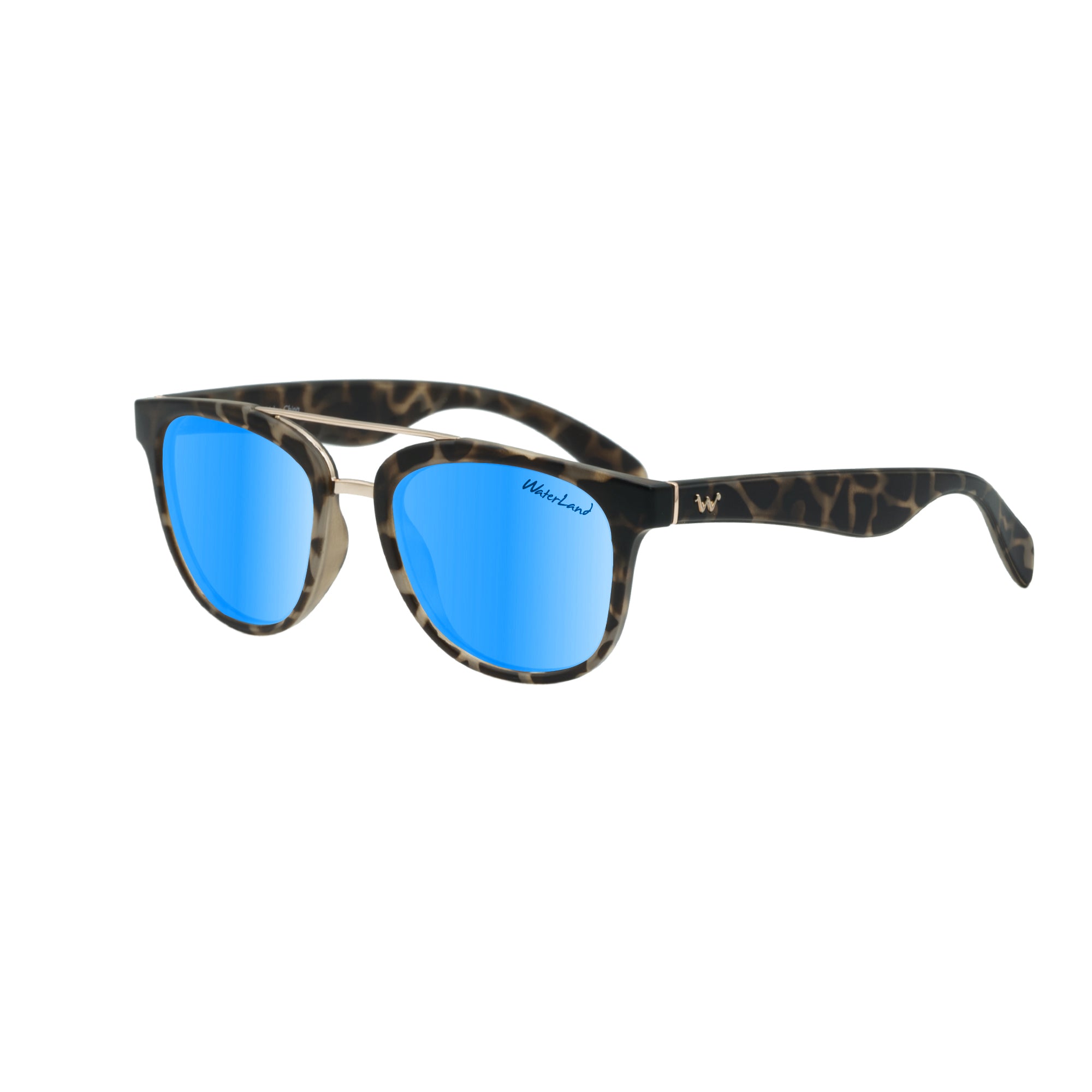 Waterland Polarized Sunglasses - Jeune Prescription Series - Fawn Tortoise Blue Mirror