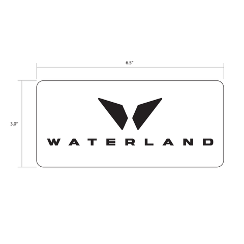 The Waterland Icon Decal - White